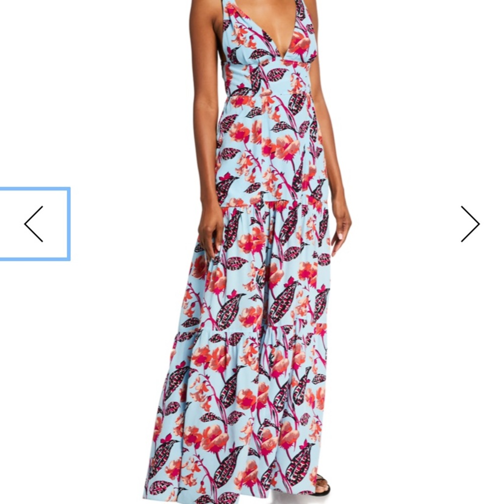 NWT A.L.C. Rae Floral-Print Silk Maxi Dress